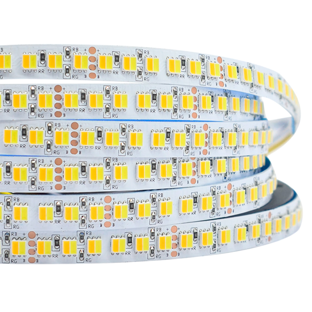 Single Row DC24V 5050SMD 600LEDs 2in1 Flexible LED Strip Light - Color Temperature Pure White+Warm White